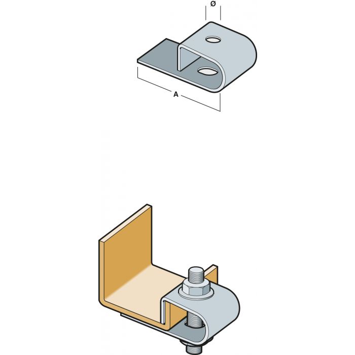 Purlin Threaded Rod Hanger 85mm (Qty 10) Silver