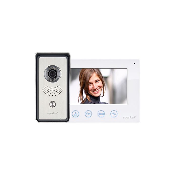 Colour video door entry system kit white monitor