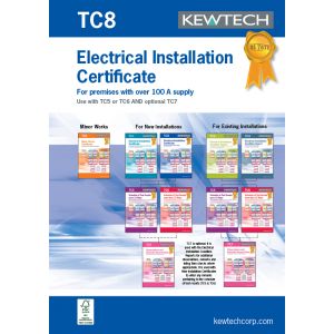 18th Edition Certification Book - Electrical New Installation 100A+