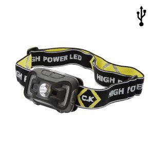 LED Head Torch - 270 lumens USB Rechargeable