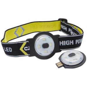 LED Head Torch - 80 lumens USB Rechargeable - Twin Pack