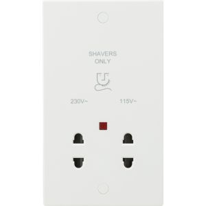 Shaver Socket Dual 115/230V + Neon
