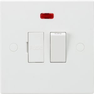 Connection Unit Switched + Neon 13A Whi
