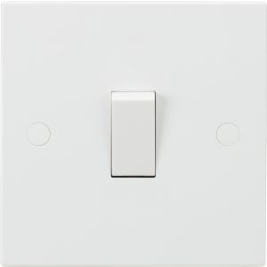 Plate Switch 1G 1 Way Whi 

