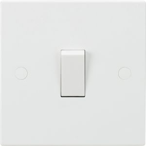Plate Switch 1G 2 Way Whi 
