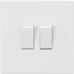 Plate Switch 2G 2 Way Whi 
