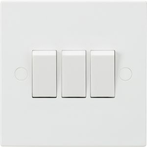 Plate Switch 3G 2 Way Whi 
