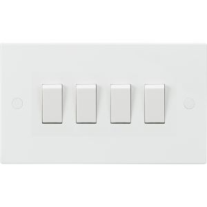 Plate Switch 4G 2 Way Whi 
