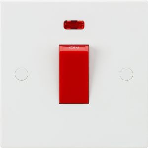 Control Switch 1G DP 45A Whi + Neon