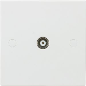 Coaxial Socket TV/FM Single Non-Isol Whi
