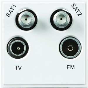 Euro Mod Whi TV+FM+SAT1+SAT2 Quadplexer
