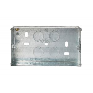 2 Gang 35mm Steel Switch &amp; Socket Back Box
