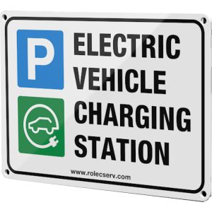 Charge Point Signage - Aluminium A5 landscape EV parking sign