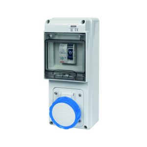 Unswitched RCD Protected Sockets - 16A 230V 2P+E, c/w 25A