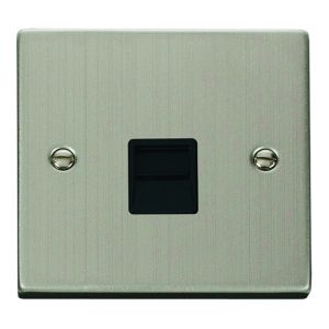 Telephone Outlets - Single master socket - black inserts