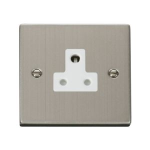 5 Amp Round Pin Socket Outlets  - white inserts