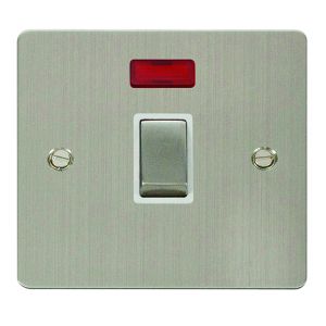 20A 1 gang DP switch + neon - white inserts