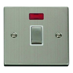 20 Amp DP Plate Switches with neon - white insert
