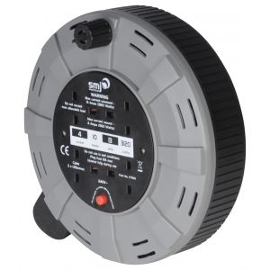 Cassette Reels - 10 metres - 4 socket cable reel with thermal cut out
