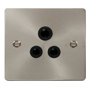 5 Amp Round Pin Socket Outlets - black inserts