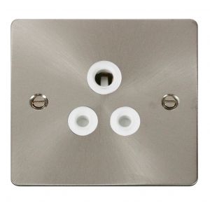 5 Amp Round Pin Socket Outlets  - white inserts