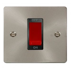 1 gang 45A DP switch - black inserts