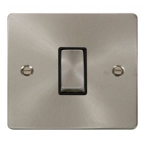 1 gang intermediate 10AX switch - black inserts