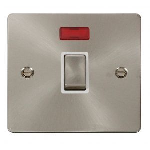 20A 1 gang DP switch + neon - white inserts