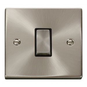 1 gang 2 way 10AX ingot switch - black inserts