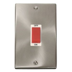 2 gang 45A DP switch - white inserts