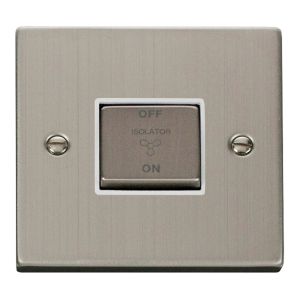 TP fan isolator ingot switch stainless steel white inserts
