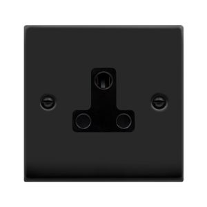 5A Round Pin Socket - Black
