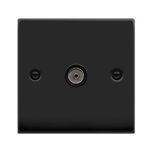 Single Coaxial Outlet - Black