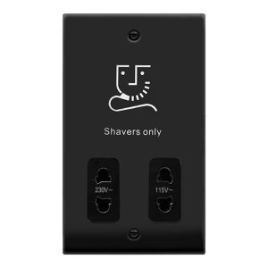 115/230V Dual Voltage Shaver Socket - Black
