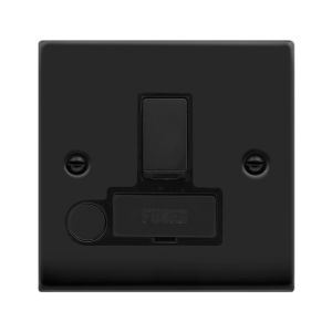 13A Ingot DP Switched Fused Connection Unit - Black
