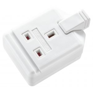 Extension socket 1 gang rewireable white