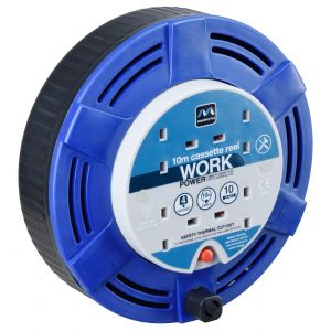 Cassette extension reel 4 gang 10 metres 
