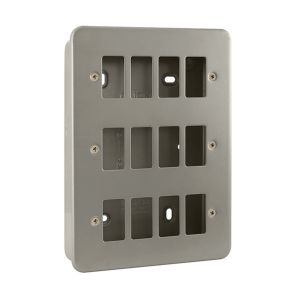 Metal Clad Surface Cover Plates - 12 gang