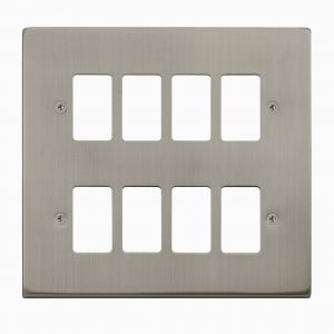 Stainless Steel Cover Plates - 8 gang