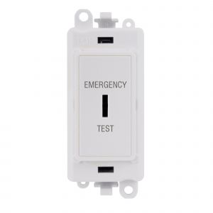 20AX Switch Modules - 2 way "Emergency Test" white metal