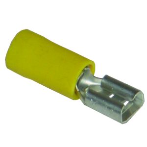 Pre-Insulated Terminals Push On - Female 6.3mm yellow