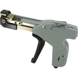 Cable tie gun for stainless steel cable ties
