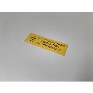 Safety electrical connection - 75 x 25mm Pk10