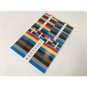 Colour coded and lettered phase markers - Various sizes - 4 sheets of 32