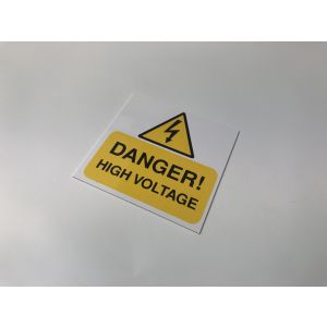 Danger high voltage - 75 x 75mm Pk5