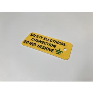 Rigid PVC Labels - Safety electrical connection - 80 x 35mm Pk5