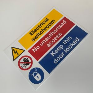 Electrical Switchroom Sign - 150 x 225mm Pk1