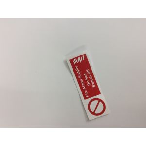  Fire alarm do not switch off label - 75 x 25mm Pk10