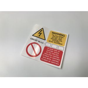  Earth provision label - 76 x 76mm  Pk10
