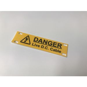 Danger Live DC - Cable Marker Tags - 75 x 20mm (Qty 10)